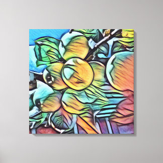 Toile de cluster Apple avec style aquarelle brilla