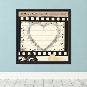 Toile de cœur d'amour de vieux film – Mur de roman