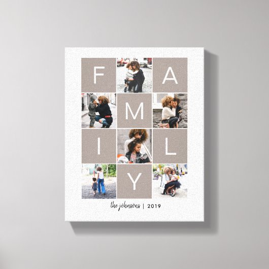 Toile de collage de photos de famille (Recto)