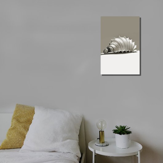 Toile de coquillage noir et blanc