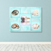 Toile de coquilles de mer Imprimer - 5 images diff (Insitu (Plancher de Bois))