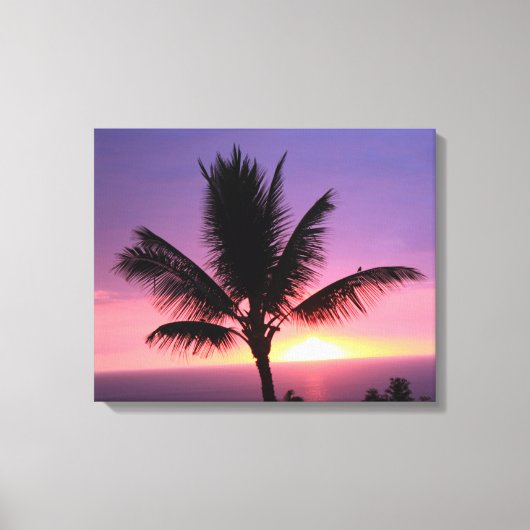 Toile de coucher de soleil hawaïen coloré Imprimer (Recto)