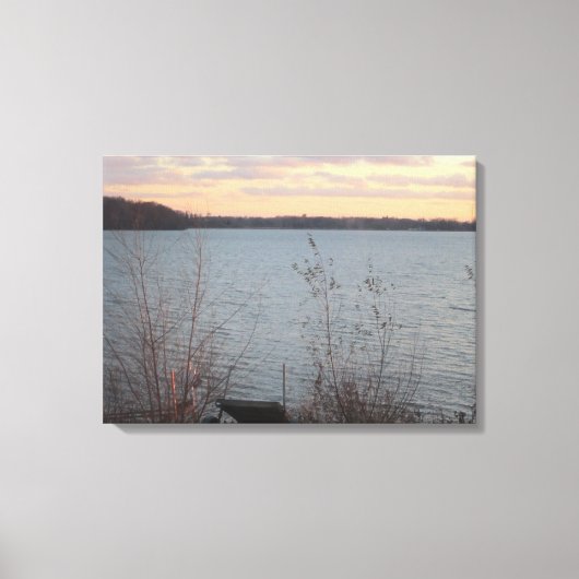 Toile de coucher de soleil sur le lac Shore (Recto)