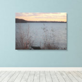Toile de coucher de soleil sur le lac Shore (Insitu (Plancher de Bois))