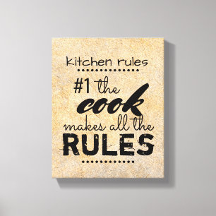 toile de cuisine mur art humour citation sepia