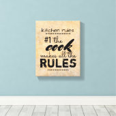 toile de cuisine mur art humour citation sepia (Insitu (Plancher de Bois))