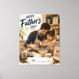 Toile de cuisson personnalisée Papa Fille