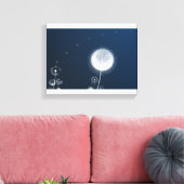 Toile de dandelion de nuit bleue - Nuit étoilée (Insitu(Salon))
