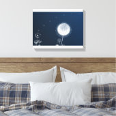 Toile de dandelion de nuit bleue - Nuit étoilée (Insitu(Chambre))