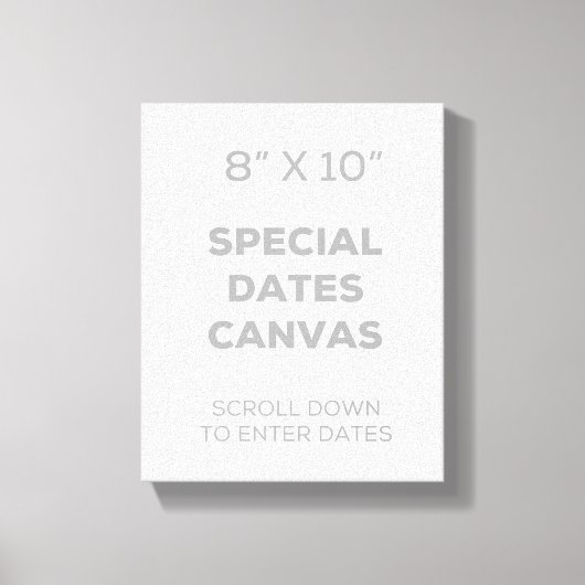 Toile de dates spéciales de 8 po x 10 po (Recto)