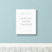 Toile de dates spéciales de 8 po x 10 po (Insitu (Plancher de Bois))