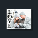 Toile de décoration de maison de typographie d'amo<br><div class="desc">L-O-V-E écrit sur votre photo préférée. Le cadeau parfait pour n'importe qui. Ajoutez une photo de mariage,  de bébé,  de fiançailles.</div>