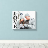 Toile de décoration d'intérieur typographie LOVE P (Insitu (Plancher de Bois))