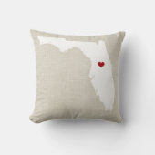 Toile de Faux de coussin d'état de la Floride (Recto)