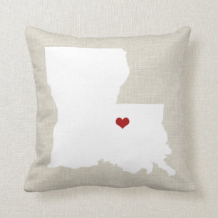 Toile de Faux de coussin d'état de la Louisiane
