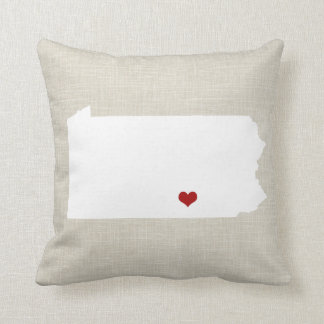 Toile de Faux de coussin d'état de la Pennsylvanie