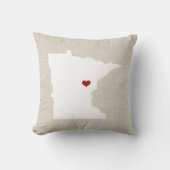 Toile de Faux de coussin d'état du Minnesota (Recto)