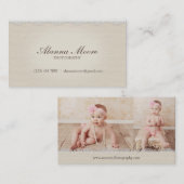 Toile de Faux et carte de visite crèmes de cru de (Devant / Derrière)