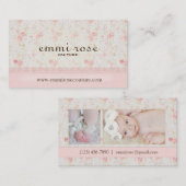 Toile de Faux et carte de visite rose de (Devant / Derrière)