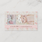 Toile de Faux et carte de visite rose de (Dos)