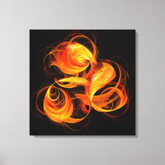 Toile de Fireball Abstraite enrobée d'art Imprimer (Recto)