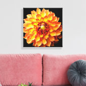 Toile de fleur Dahlia. (Insitu(Salon))