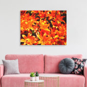Toile de Fleur Lily Orange Feu (Insitu(Salon))