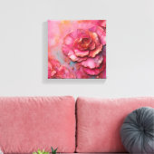 Toile de fleurs roses ! (Insitu(Salon))