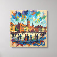 Toile de fond artistique de la place de la vieille