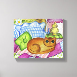 Toile de fond de décoration murale avec chat orang