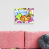 Toile de fond de décoration murale avec chat orang (Insitu(Salon))