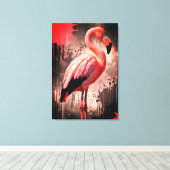Toile de fond de flamant rose (Insitu (Plancher de Bois))