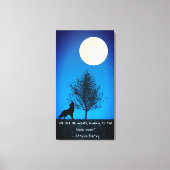 Toile de fond de loup et pleine lune (Recto)