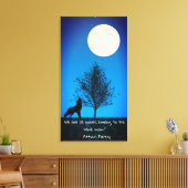Toile de fond de loup et pleine lune (Insitu(Salon))