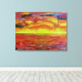 Toile de fond de paysage de coucher de soleil (Insitu (Plancher de Bois))