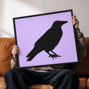 Toile de fond de silhouette de corbeau mystique