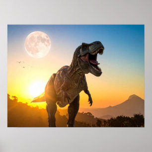 Toile de fond T-Rex – Décoration de dinosaure rugi
