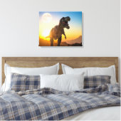 Toile de fond T-Rex – Décoration de dinosaure rugi (Insitu(Chambre))