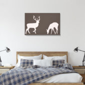 Toile de forêt de Doe et Buck Deer Couple (Insitu(Chambre))