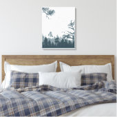 Toile De Forêt D'Illustration Gris Et Blanc (Insitu(Chambre))