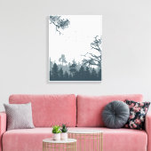 Toile De Forêt D'Illustration Gris Et Blanc (Insitu(Salon))