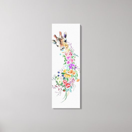 Toile de Giraffe Florale Imprimer (Recto)