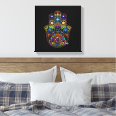 Toile de Hamsa noir (Insitu(Chambre))