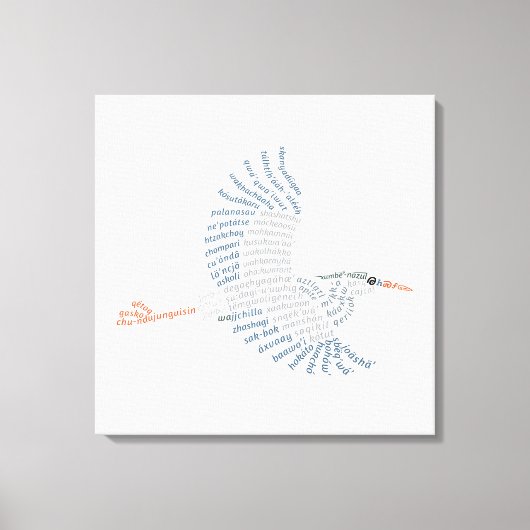 Toile de Heron bleu Monde Imprimer (Recto)