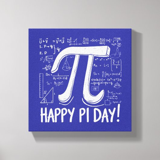 Toile de jour Pi Imprimer - Art mathématique éléga (Recto)