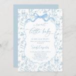 Toile De Jouy Baby shower bleu Bow Boy Invitation<br><div class="desc">Toile De Jouy Baby shower bleu Bow Boy Invitation</div>