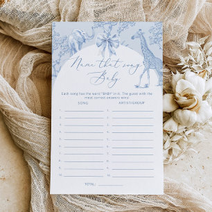 Toile de Jouy Baby shower Naam dat liedje spel