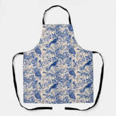  Toile de Jouy Blauw Schort (Voorkant)