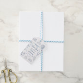 Toile De Jouy Blue Bow Birthday Party  Cadeaulabel (Met Touw)