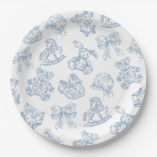 Toile de Jouy Blue Bow Paper Bord